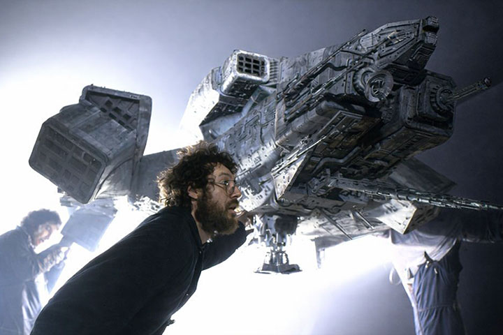 Neil Swann & Dennis Lowe with Nostromo ready for filming